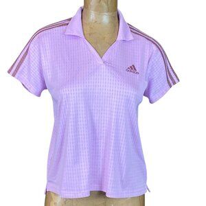 Adidas Three-Stripe Short Sleeve Polo Golf Tennis Active Shirt Sz S Purple #109T